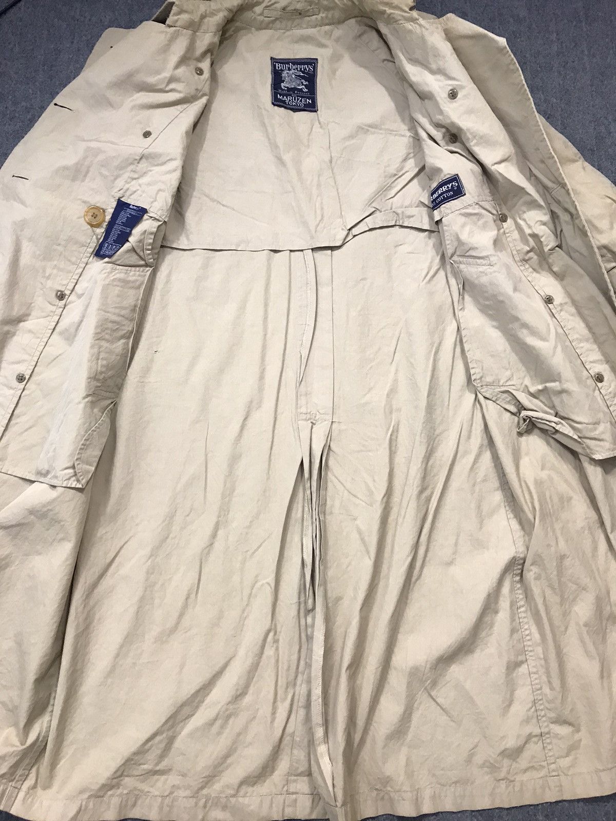 Burberry 90s Burberrys London For Maruzen Tokyo Trench Coat Jacket Size US S / EU 44-46 / 1 - 5 Thumbnail
