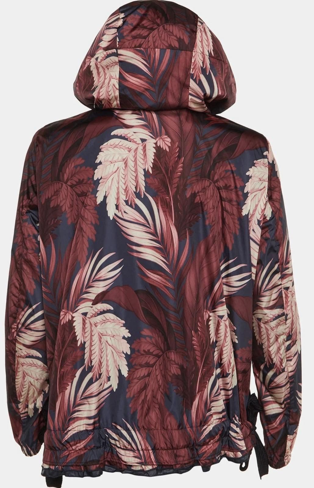 Moncler Grenoble Moncler Burgundy Printed Polyamide Hooded Jacket Size M / US 6-8 / IT 42-44 - 2 Thumbnail