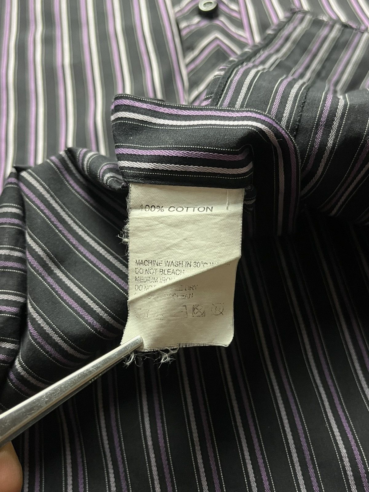 Balenciaga Vintage Balenciaga Long Sleeve Striped Shirt Size US L / EU 52-54 / 3 - 14 Thumbnail