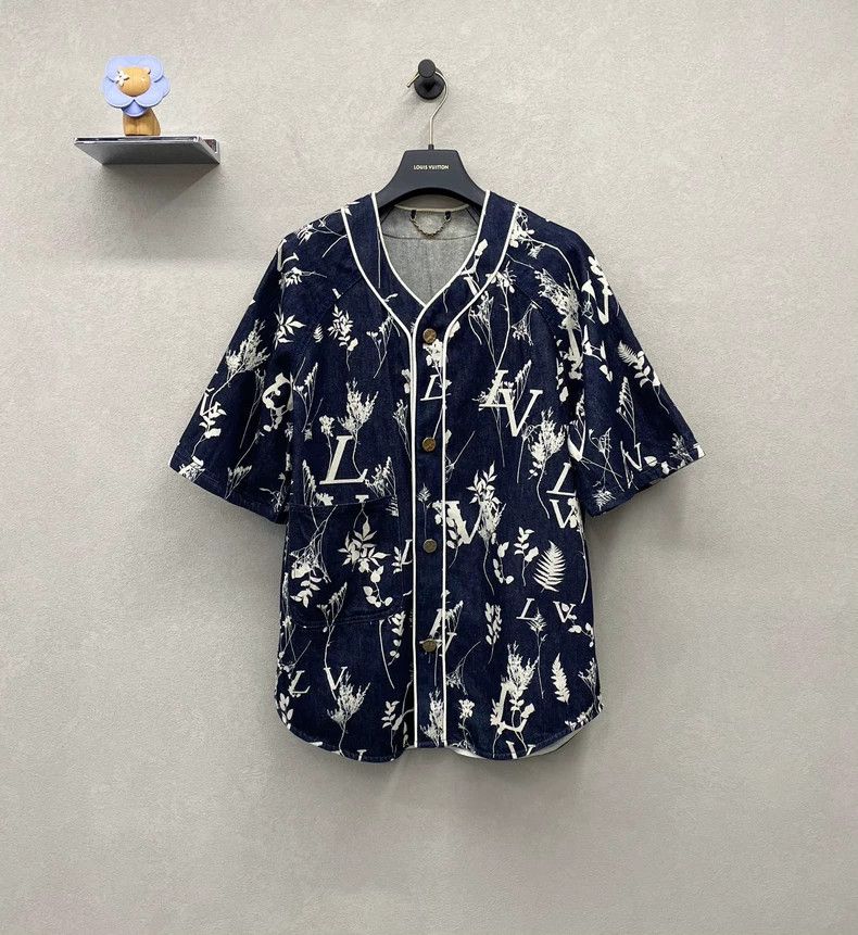 Blue Short Sleeve Floral Print Shirt - dmc