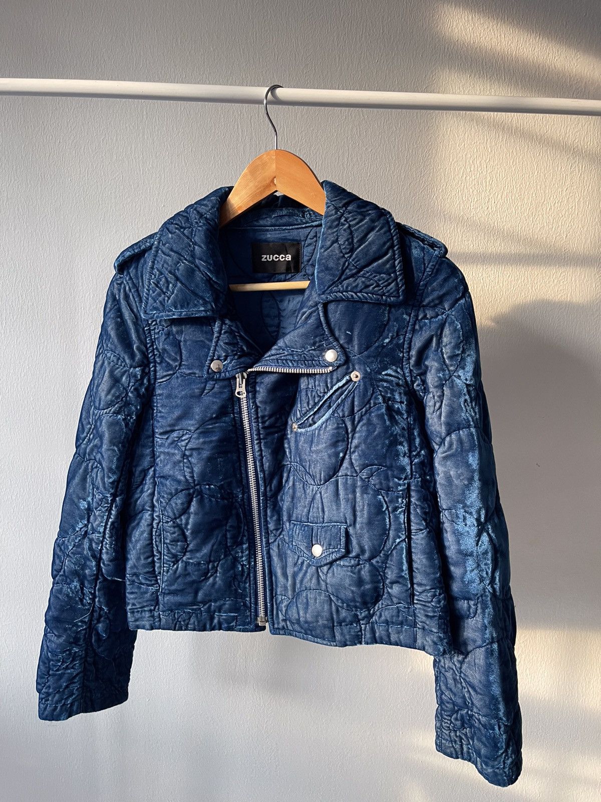 CABANE de ZUCCa × Issey Miyake F/W 2004-2005 Zucca Velvet Biker Jacket Size US S / EU 44-46 / 1 - 3 Thumbnail