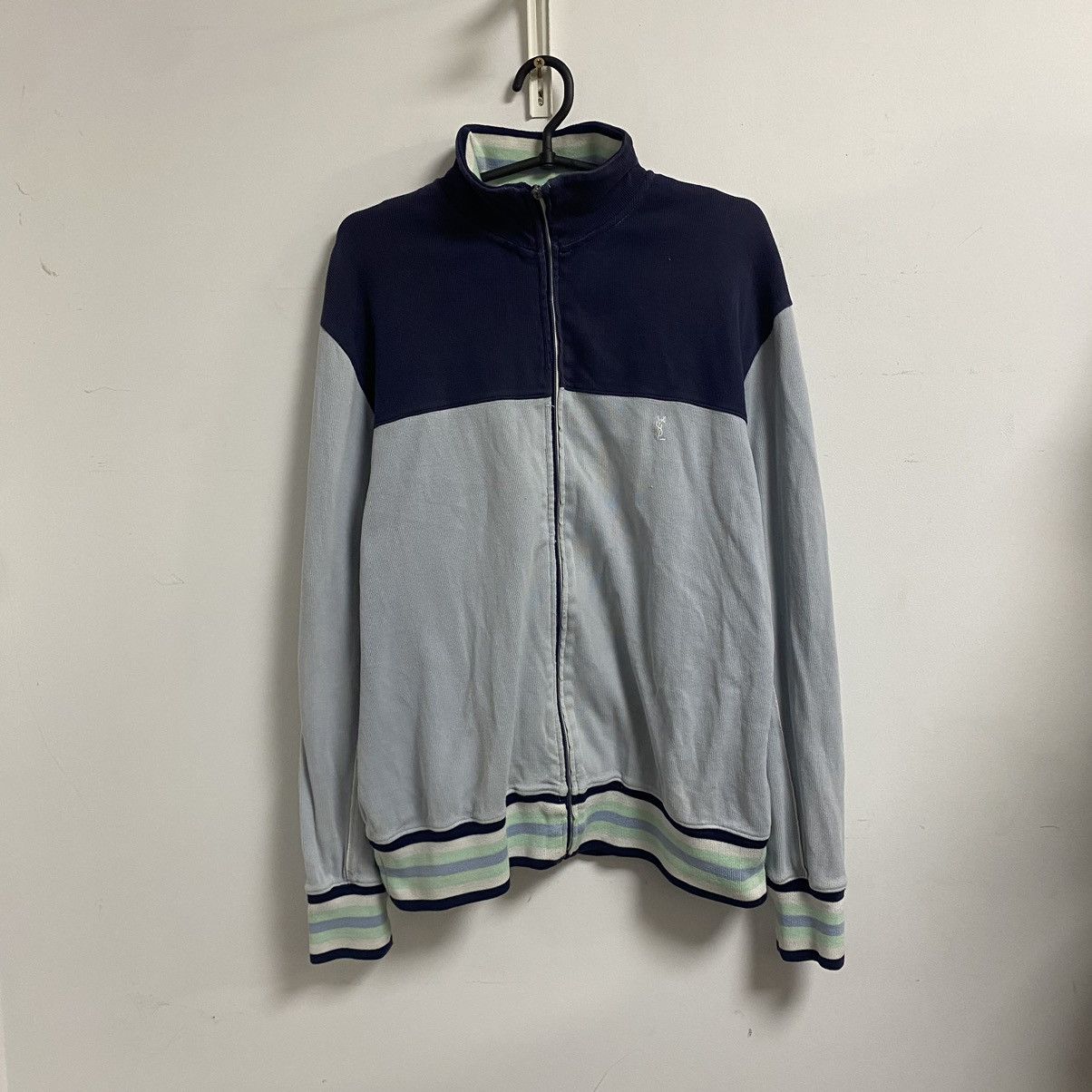 Yves Saint Laurent Vintage yves saint lauren distressed ysl zip hoodie Size US L / EU 52-54 / 3 - 6 Thumbnail