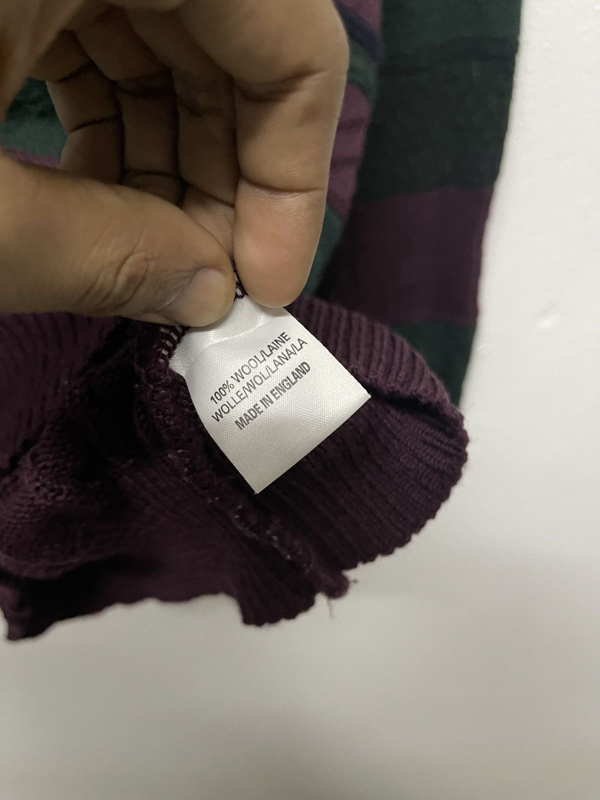 90s BURBERRYS WOOL KNITWEAR MULTICOLOUR SPELLOUT