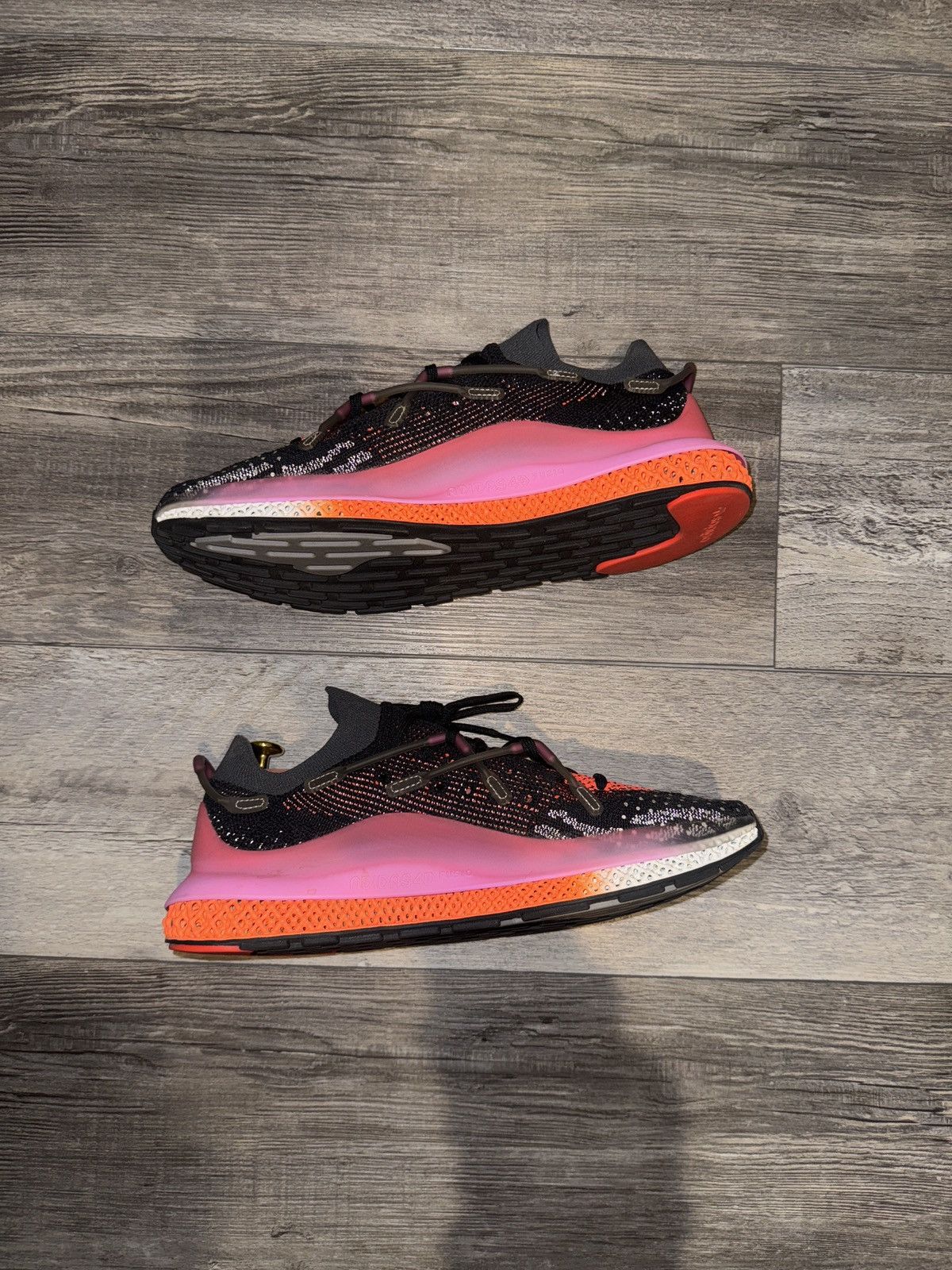 Adidas ADIDAS 4D FUSIO - BLACK / GREY / PINK / ORANGE - FX6131 Size US 10.5 / EU 43-44 - 7 Thumbnail