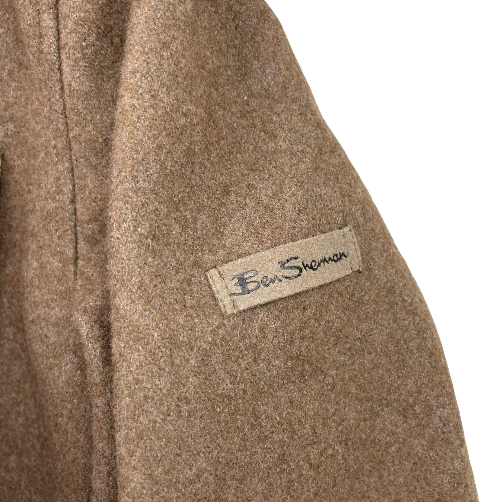 Ben Sherman VINTAGE Ben Sherman Men's Field Jacket Brown Wool Blend Full Zip Snap Button Pockets Lined Winter Spring Small Size Men Wardrobe Military Style Size US S / EU 44-46 / 1 - 3 Thumbnail