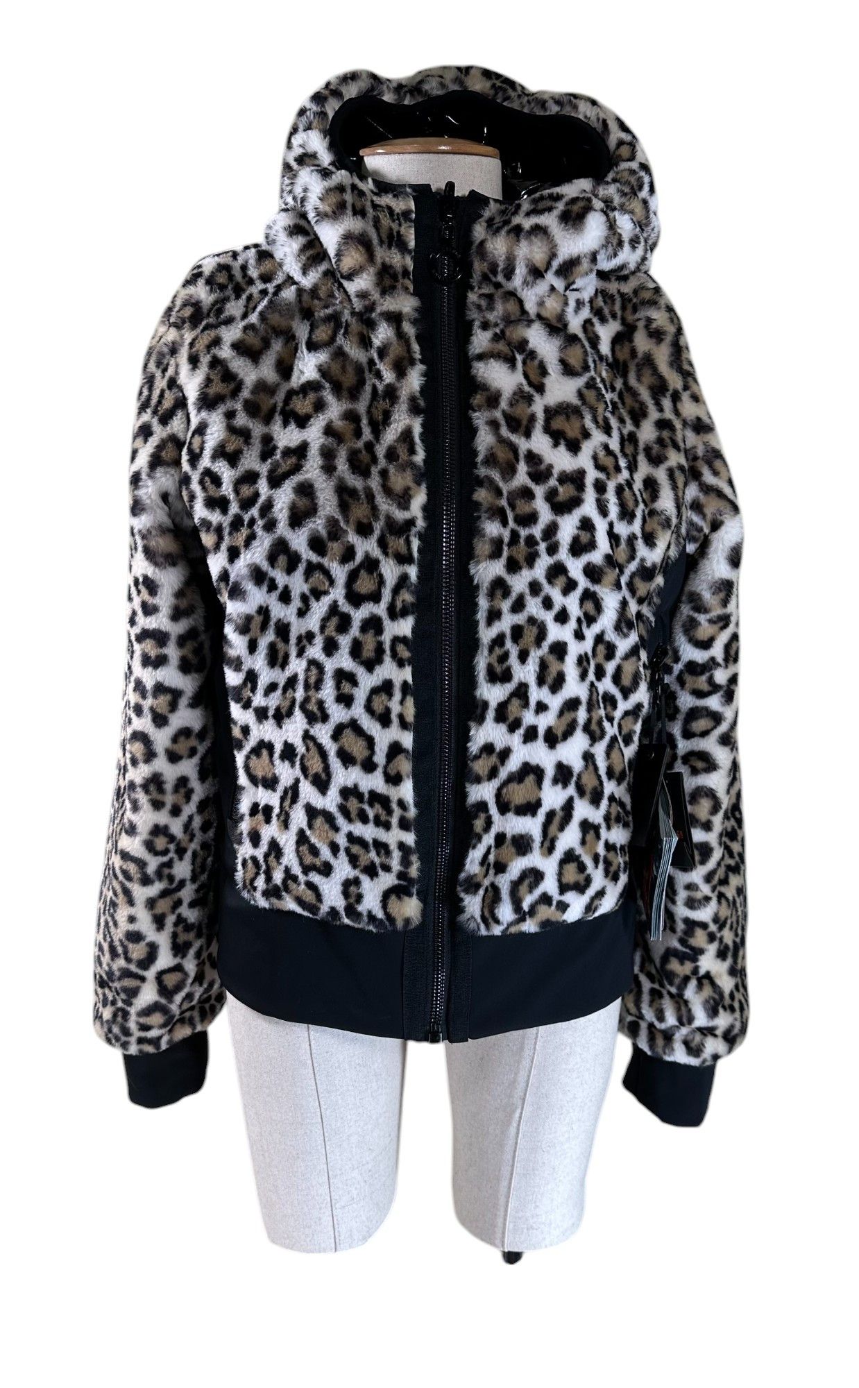 Double Face Sunna Jacket Black/Leopard print