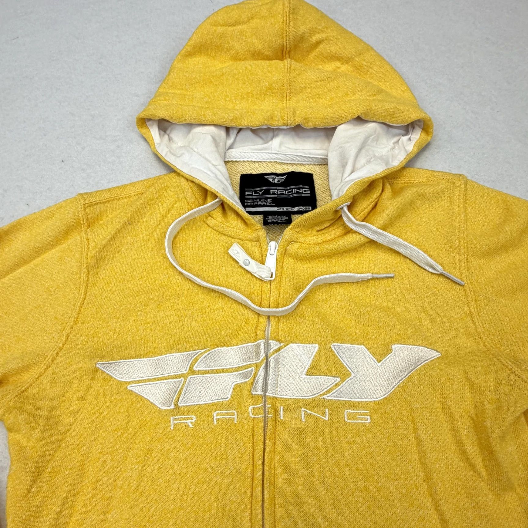 Logo 7 Fly Racing Hoodie Mens Small Yellow Full Zip Graphic Motorcycle Logo Sweatshirt Size US S / EU 44-46 / 1 - 4 Thumbnail