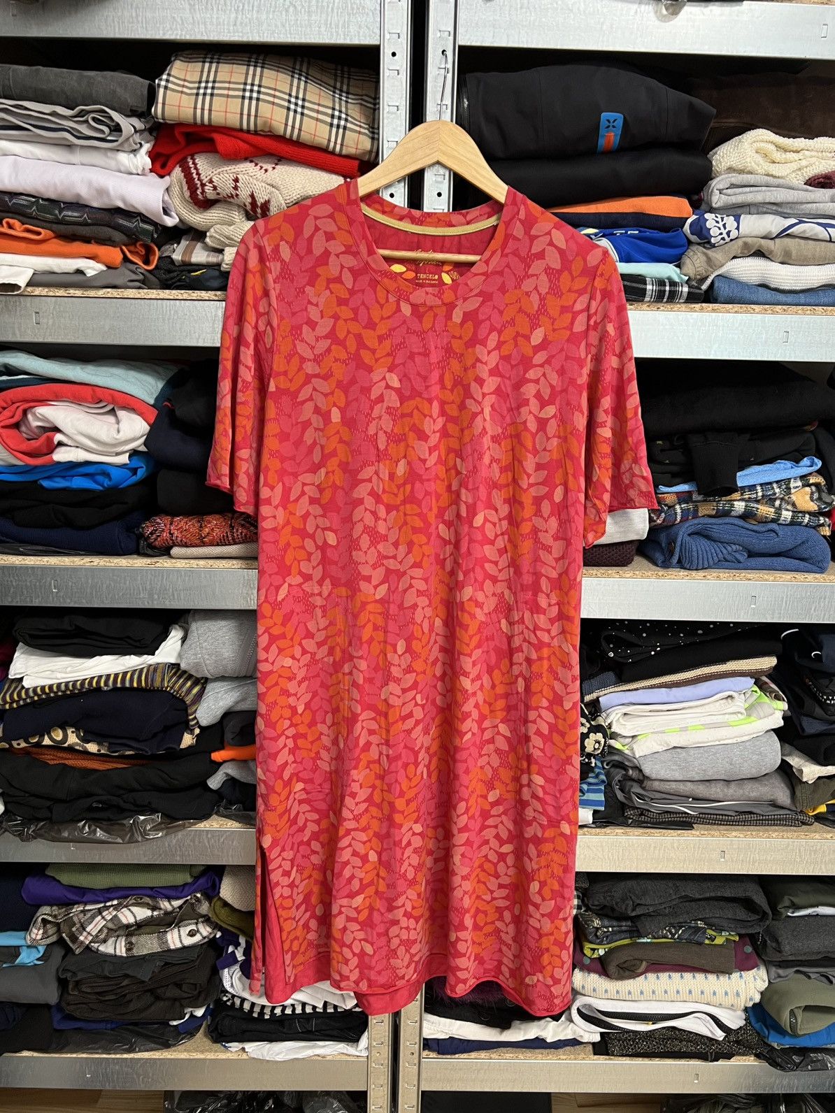 Designer × Gudrun Sjoden Gudrun Sjoden Floral 3/4 Sleeve Maxi T-Shirt Dress L Sjöden Size L / US 10 / IT 46 - 1 Thumbnail