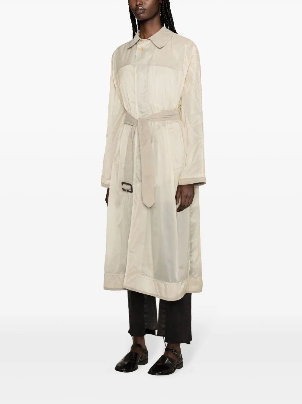 Maison Margiela o1y0625 Trench Coat in Beige Size XS / US 0-2 / IT 36-38 - 2 Thumbnail