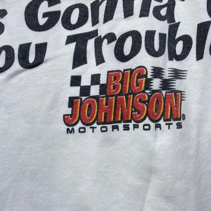 Vintage Vintage 1999 BIG JOHNSON MOTORSPORT Tits Or Tires Tee Shirt Size US L / EU 52-54 / 3 - 6 Thumbnail