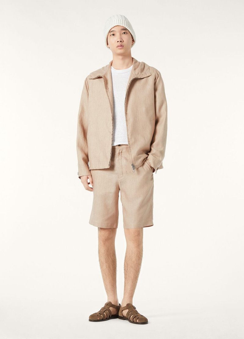 Loro Piana o1w1db10226 FAP0615 Dennis Blouson Jacket in Beige Size US L / EU 52-54 / 3 - 2 Thumbnail