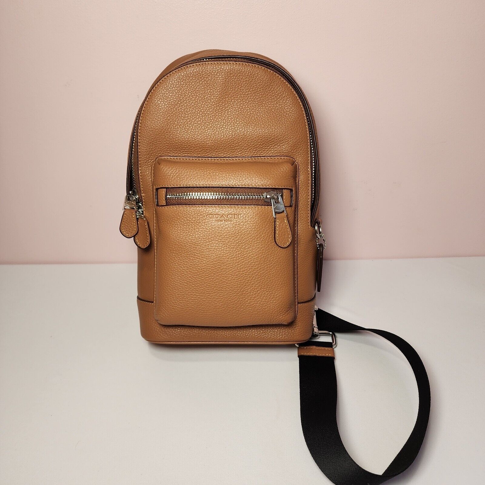 Coach COACH 2540 West Pack Bag Refined Pebble Leather Light Saddle Size ONE SIZE - 1 Thumbnail
