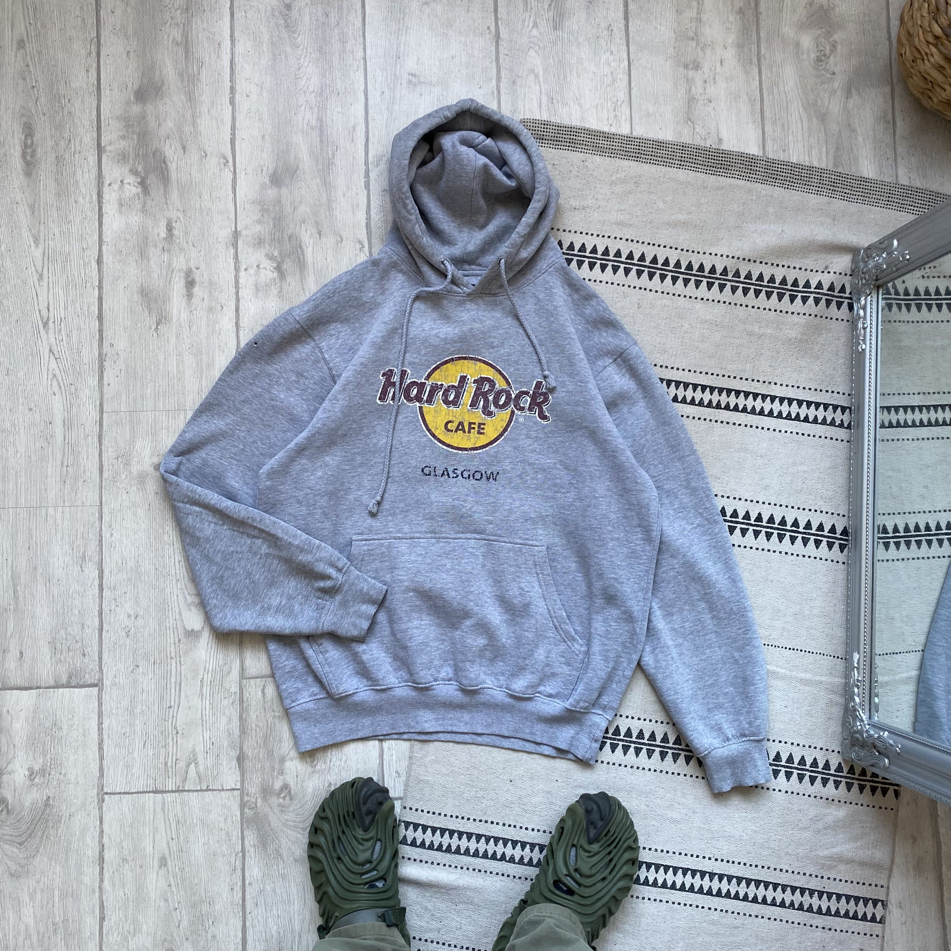 Hard Rock Cafe 🎸 Vintage Hard Rock Cafe hoodie Y2K Glasgow Scotland Size US L / EU 52-54 / 3 - 6 Thumbnail