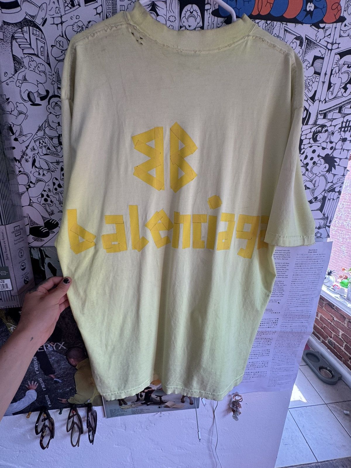 Balenciaga Balenciaga Yellow Tape Type T-Shirt – Size Small Size US S / EU 44-46 / 1 - 3 Thumbnail