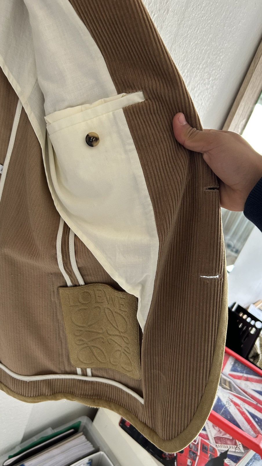 Loewe Loewe Vintage Corduroy Blazer in Camel Collector’s item Size 46S - 3 Thumbnail