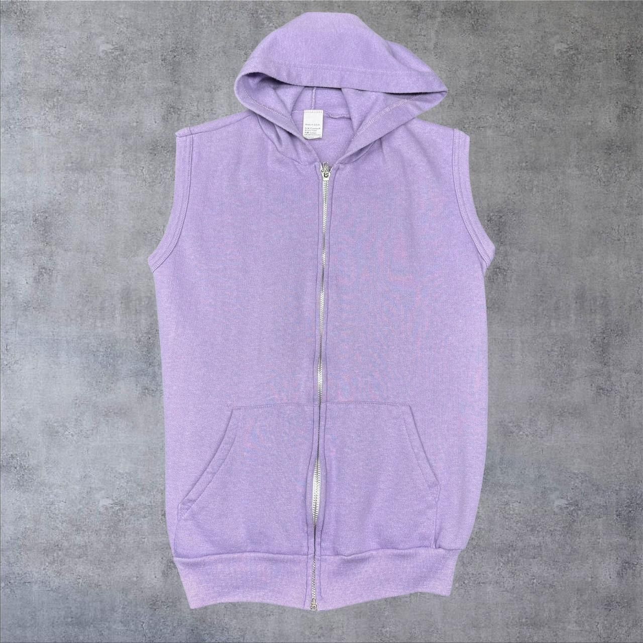 Vintage Vintage Purple Sleeveless Hoodie Size M / US 6-8 / IT 42-44 - 1 Thumbnail