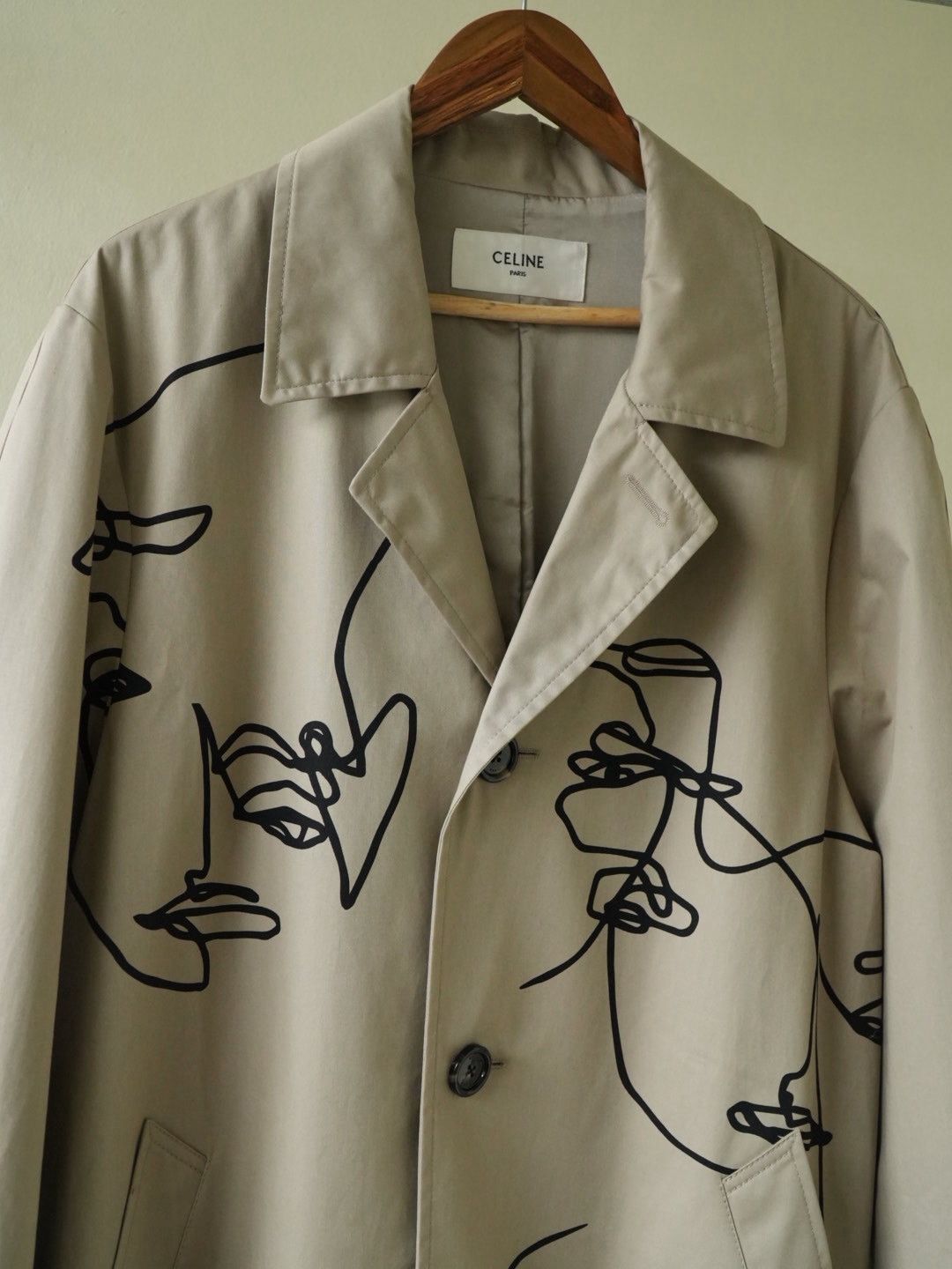 Celine Celine Printed Cotton-Gabardine Trench Coat In Neutrals Size US M / EU 48-50 / 2 - 5 Thumbnail