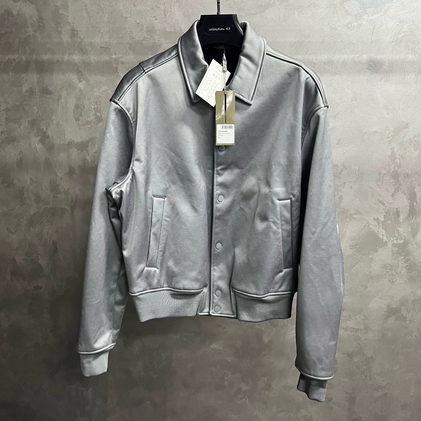 Dior Dior Gray Embossed Shine Collar Jacket Size US M / EU 48-50 / 2 - 1 Thumbnail