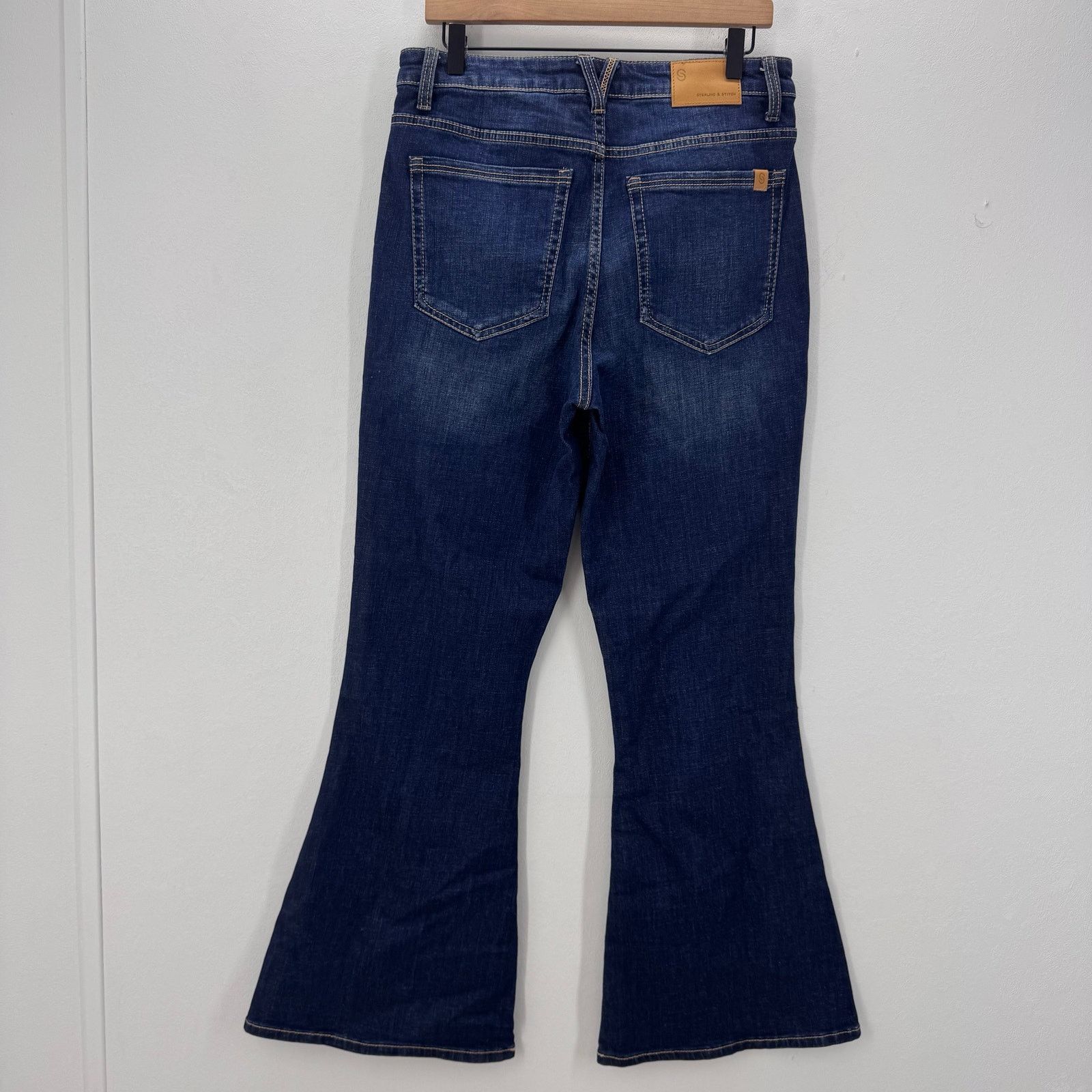 Stitch's Jeans Sterling & Stitch Flare Jeans Womens 31x32 Blue Cowgirl Boho Size 31" - 5 Thumbnail