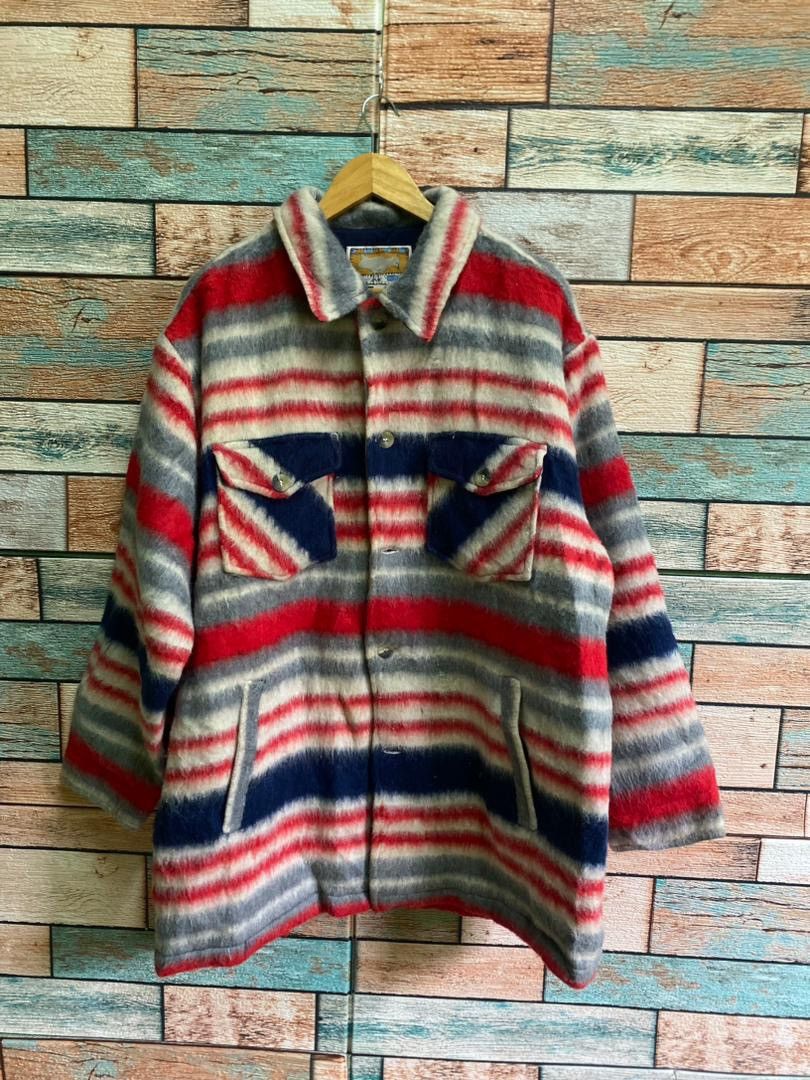 Vintage Graford Wool Jacket - Navajo-Style Blanket Stripe - Size L Size US L / EU 52-54 / 3 - 1 Thumbnail