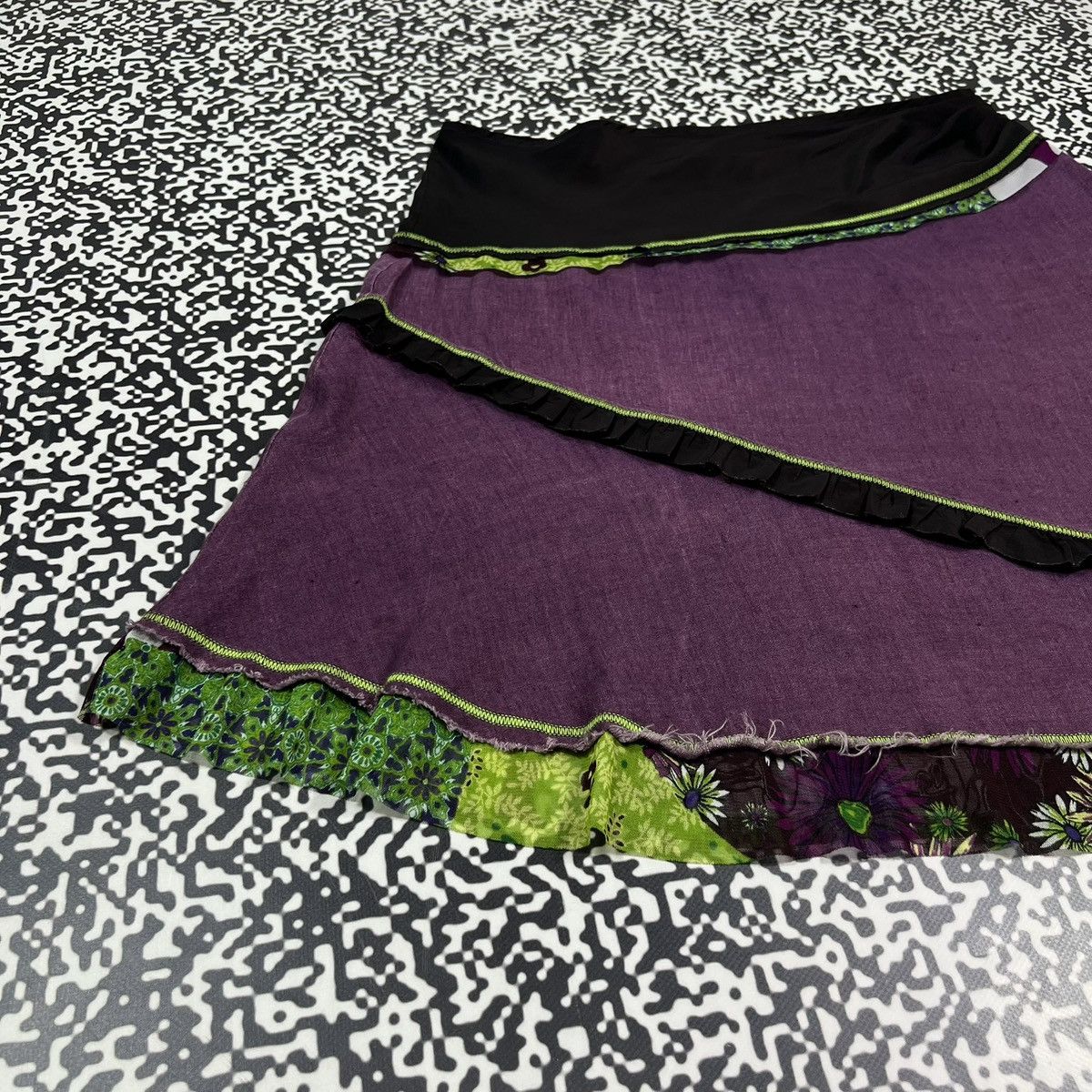 Vintage Vintage 90s Roberto Naldi Linen Retro Style Italy Midi Skirt Size 29" - 9 Thumbnail
