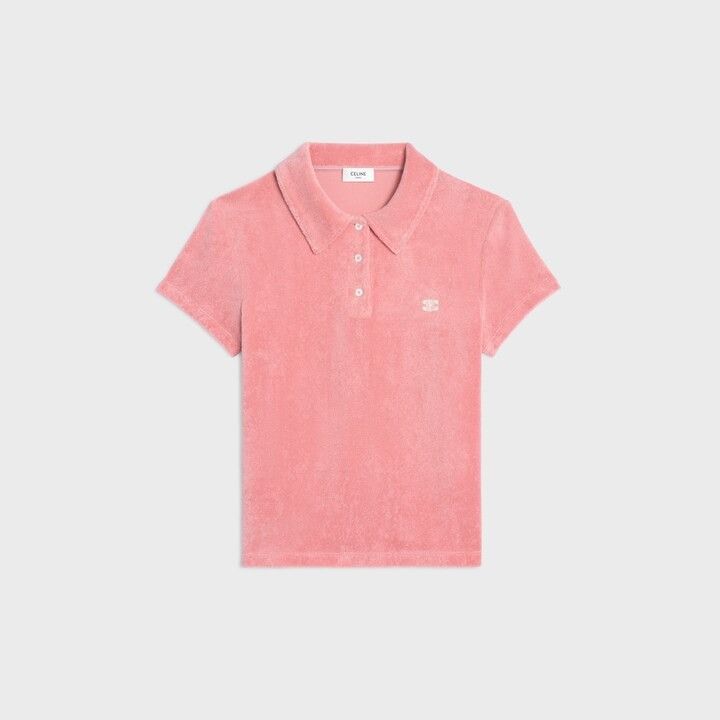Celine os11x0526 Triomphe Polo Shirt in Pink Size XL / US 12-14 / IT 48-50 - 1 Thumbnail