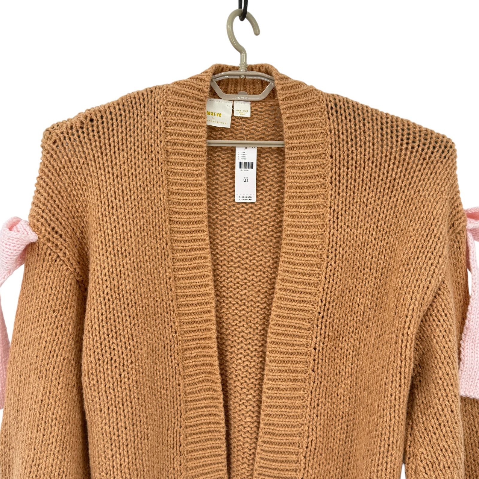 Anthropologie Maeve Anthropologie Chunky Bow Cardigan Sweater OS NWT Size M / US 6-8 / IT 42-44 - 3 Thumbnail