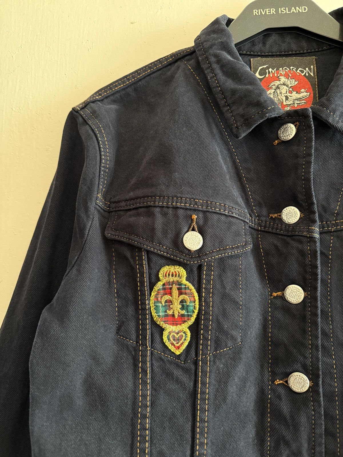 Other Vintage Cimarron Spanish Warriors Denim Jacket Women Cropped Size XL / US 12-14 / IT 48-50 - 6 Thumbnail