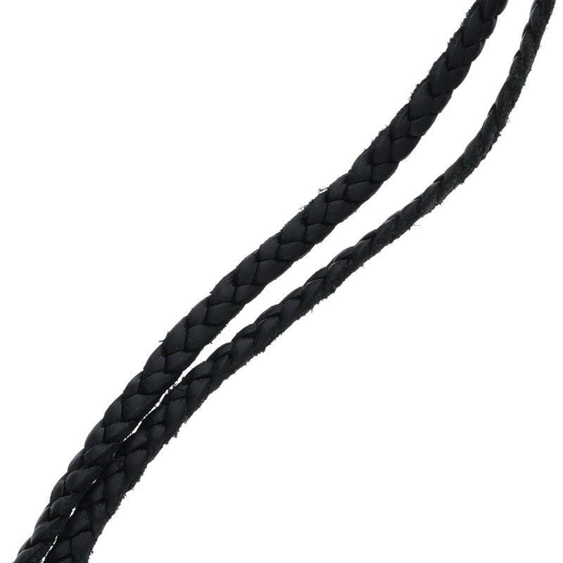 Chrome Hearts Chrome Hearts Leather Braid Silver Necklace Size ONE SIZE - 5 Thumbnail