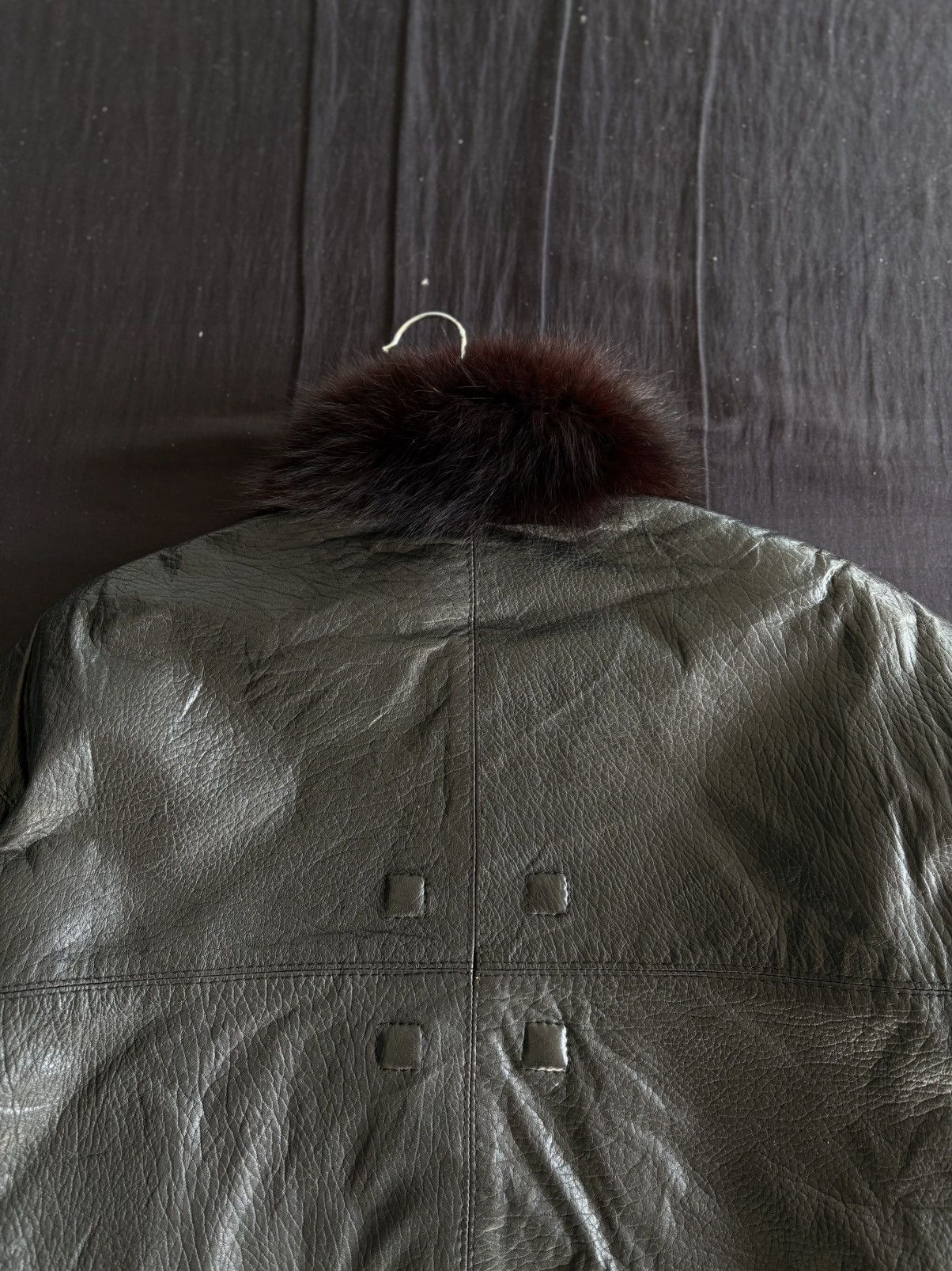 Leather Vintage 80s Noblesse Leather Blouson Jacket w/ Fur Collar Size US L / EU 52-54 / 3 - 7 Thumbnail
