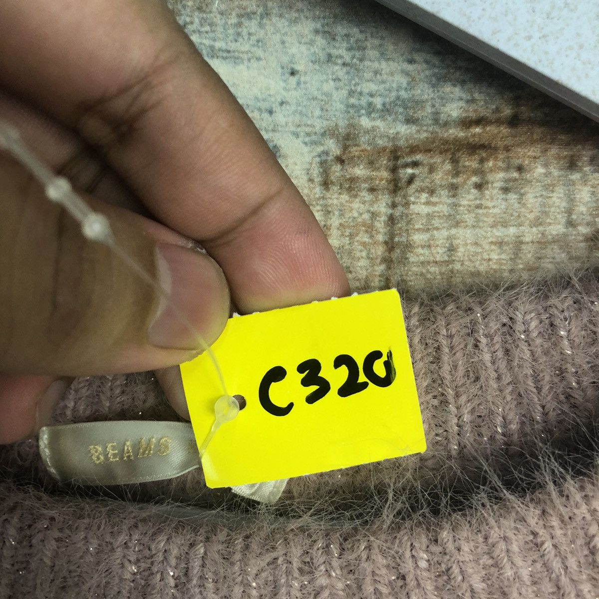 Homespun Knitwear × Japanese Brand DL Beams Heart Pink Mohair fur shaggy Knitwear #C320 Size XS / US 0-2 / IT 36-38 - 9 Thumbnail