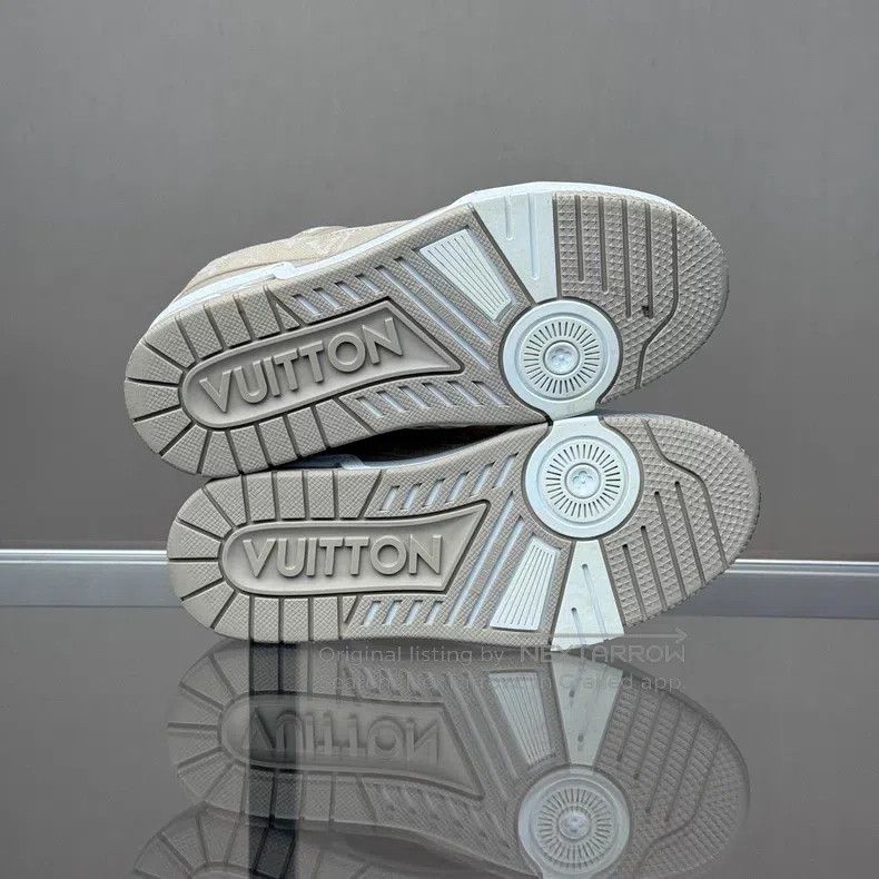 Louis Vuitton Louis Vuitton Trainer 25 New White Denim shoes Size US 6 / IT 36 - 7 Thumbnail