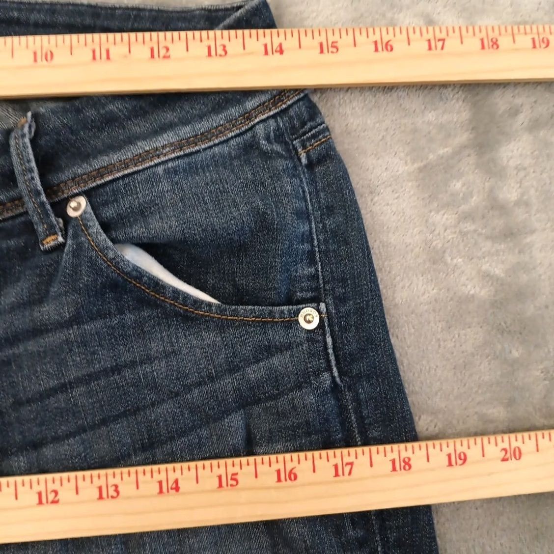 Hudson Hudson Jeans Womens 27 Blue Dark Wash Ankle Low Rise 27x27 Denim Regular Jeans Womens Menus? Size 27" / US 4 / IT 40 - 2 Thumbnail