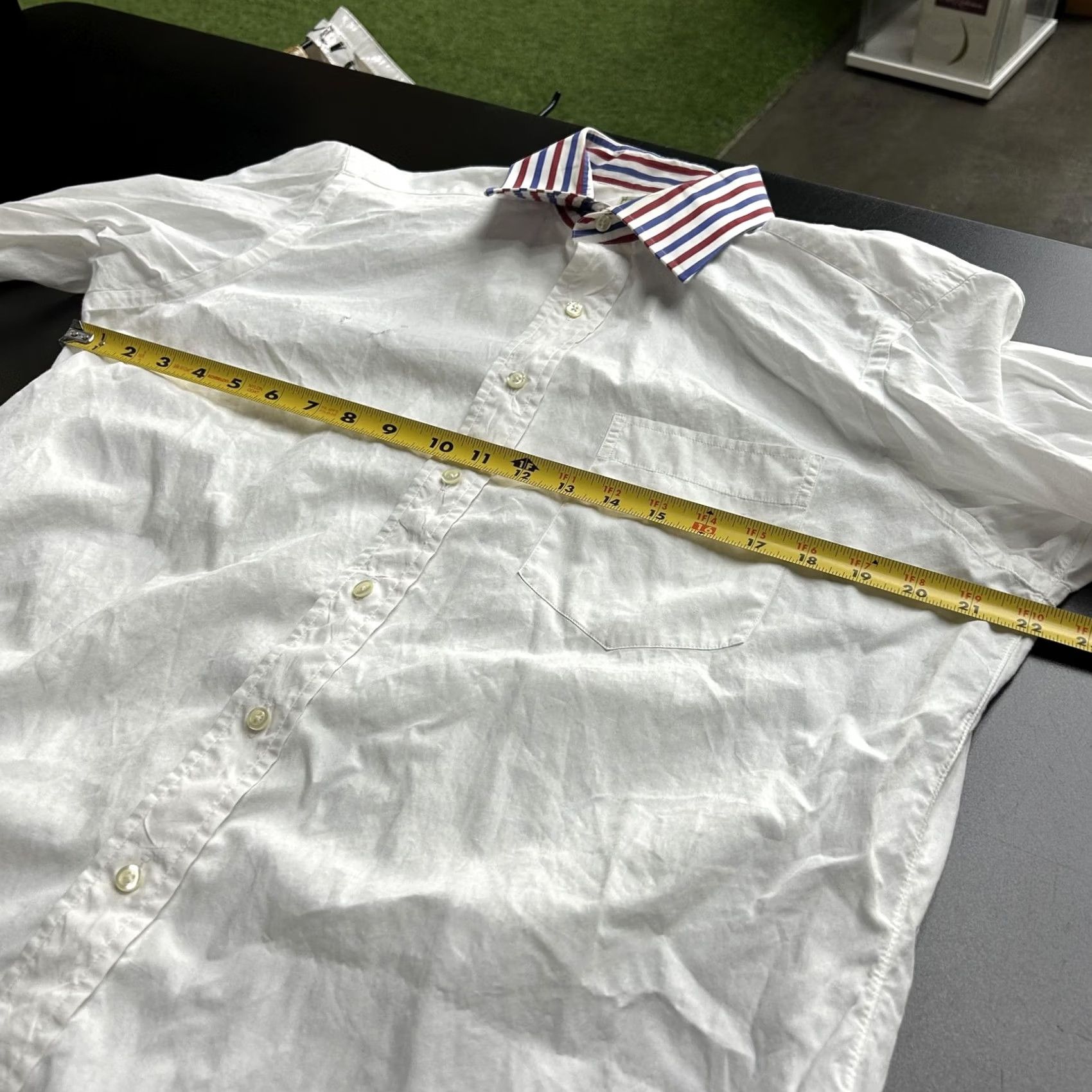 Vintage VINTAGE Frank Cicco Shirt Mens Large White Contrast Stripe Collar Cuffs Custom USA Size US L / EU 52-54 / 3 - 6 Thumbnail