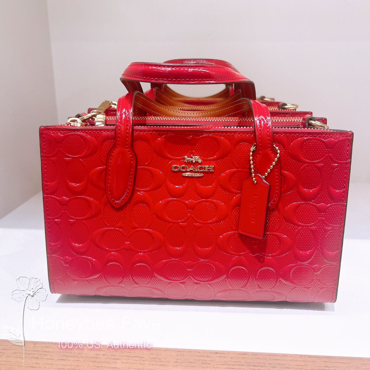Coach Nina Small Tote Bag In Signature Leather CV400 Size ONE SIZE - 2 Thumbnail
