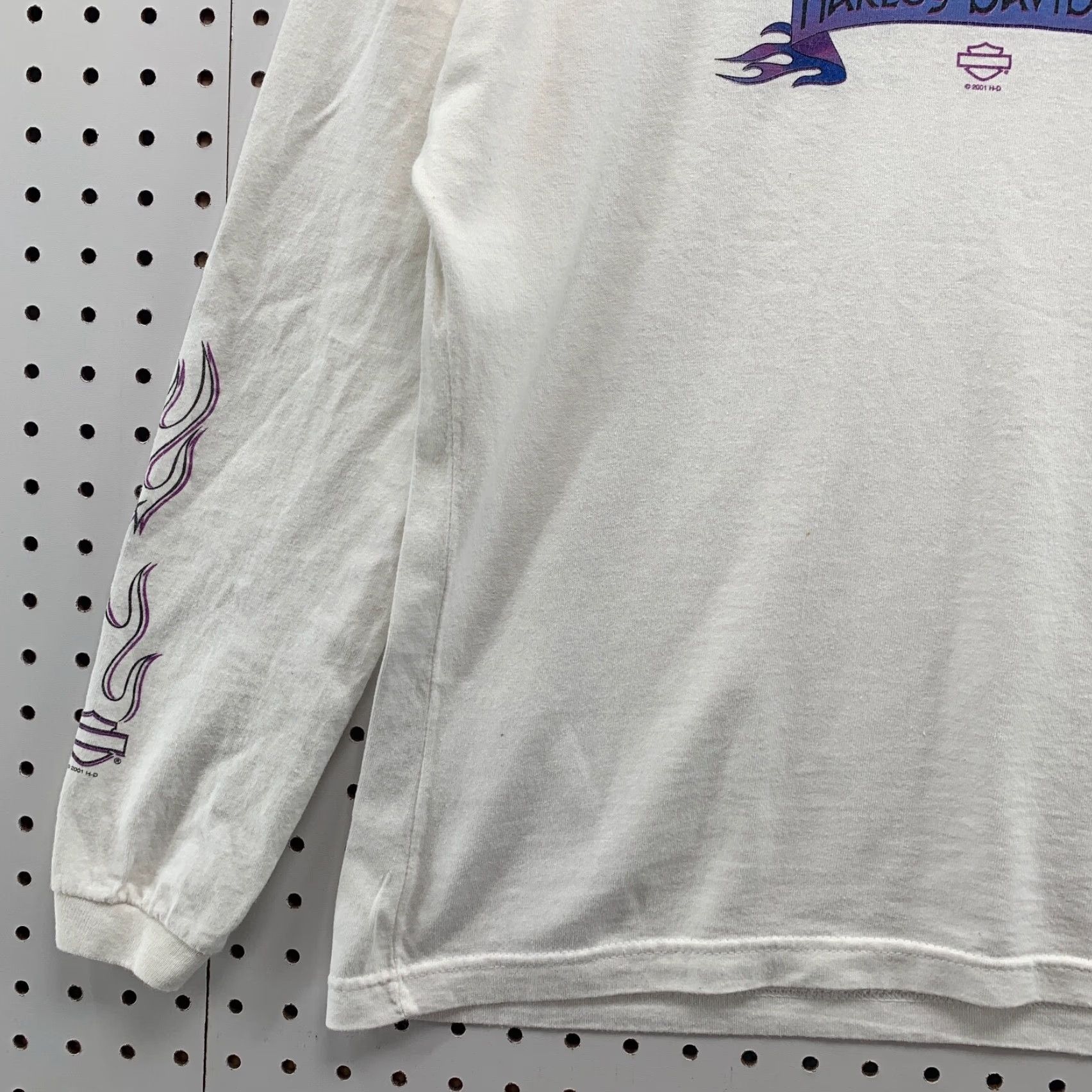 Harley Davidson VINTAGE Harley-Davidson Motorycle Shirt Womens M Made USA White 100% Cotton Long Sleeve Motorcycle casual Womens Medium Shirt Size M / US 6-8 / IT 42-44 - 3 Thumbnail