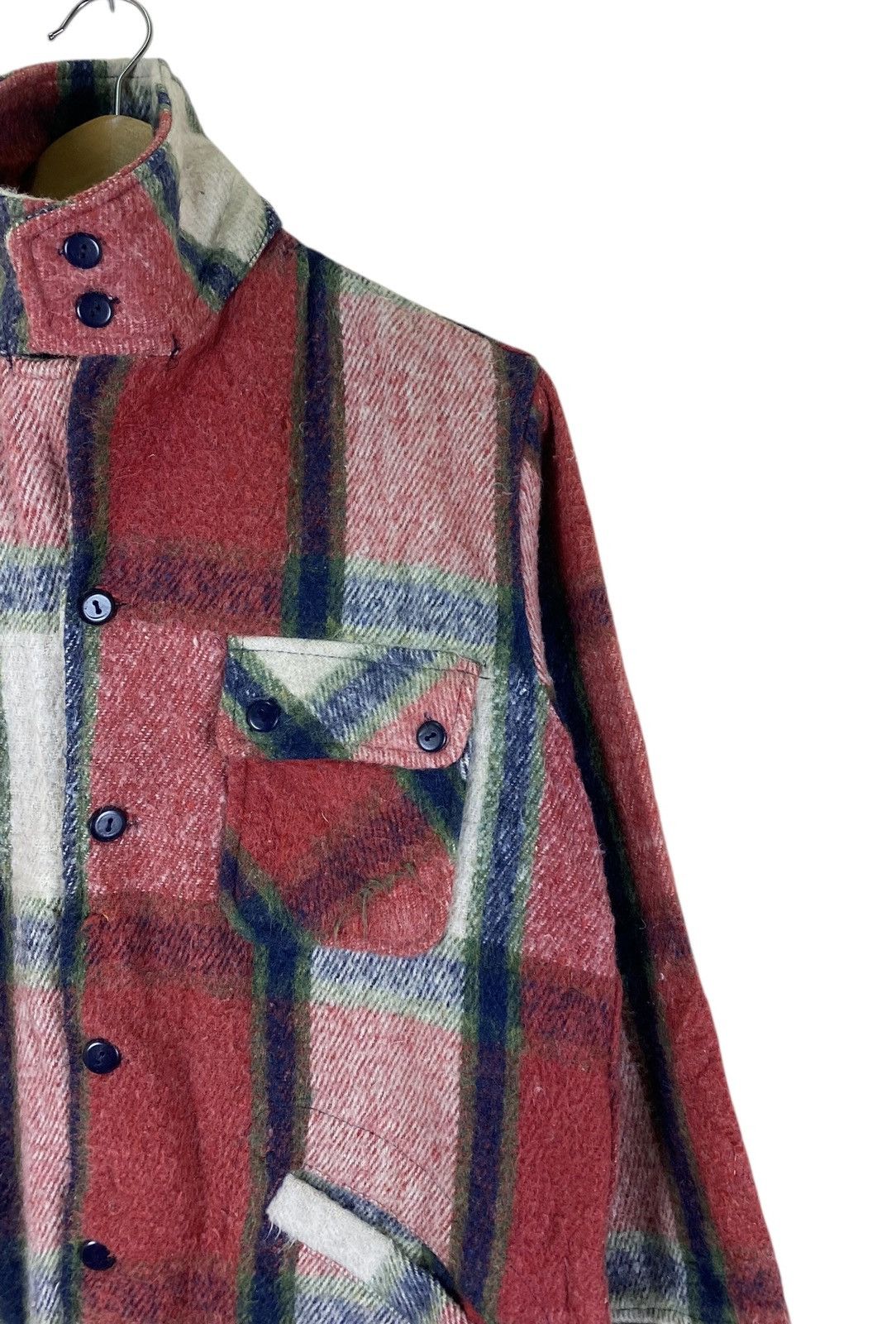 Vintage Vintage Plaid Woolen Button Up Shirt of Young American Size US L / EU 52-54 / 3 - 3 Thumbnail