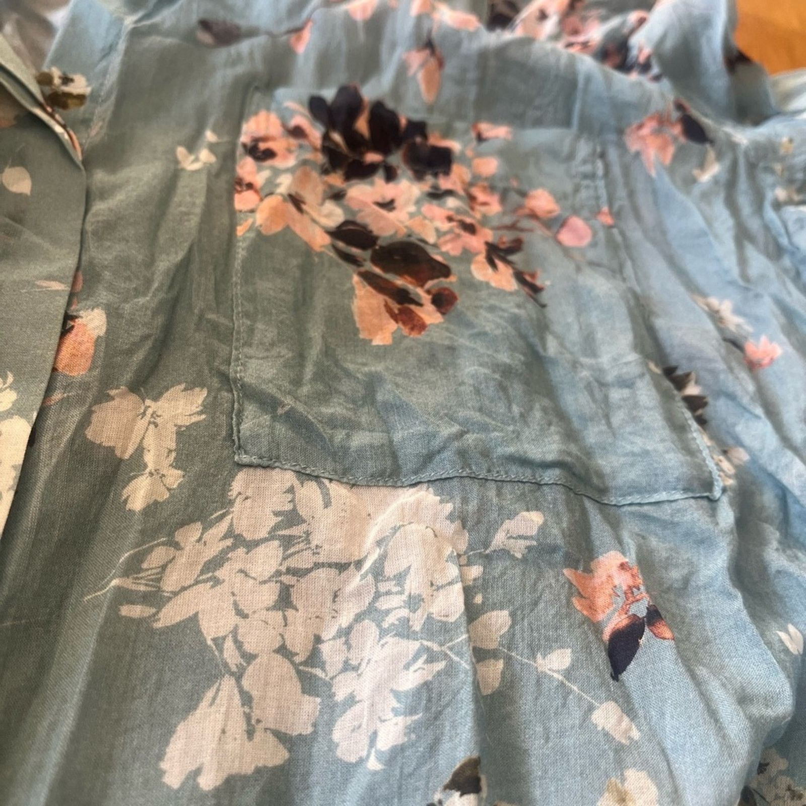 The Unbranded Brand Cloth & Stone Chambray Buttondown Shirt, size Large Size L / US 10 / IT 46 - 4 Thumbnail