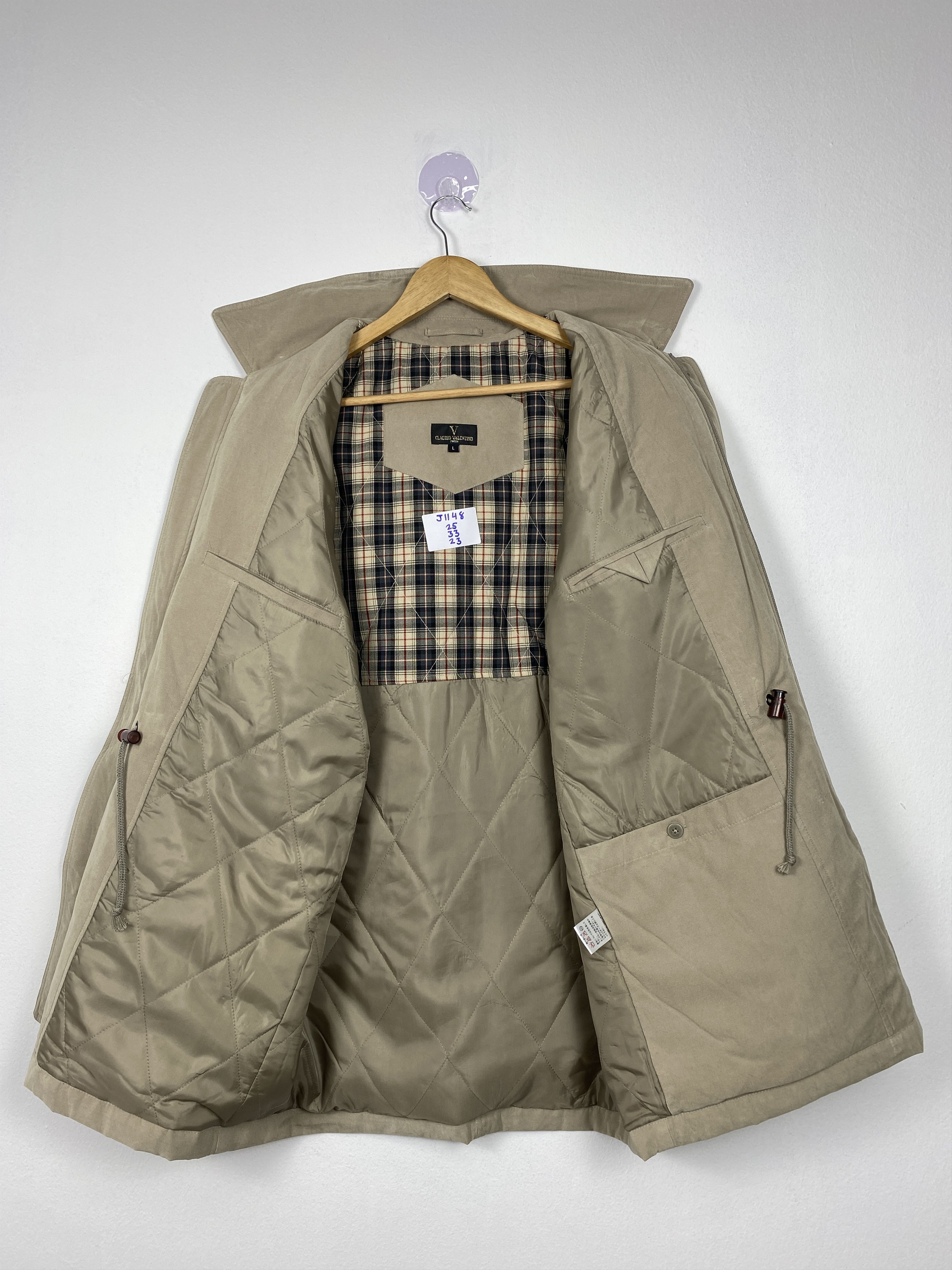 Japanese Brand Vintage Claudio Valentino Quilted Lining Jacket J1148 Size US M / EU 48-50 / 2 - 9 Thumbnail