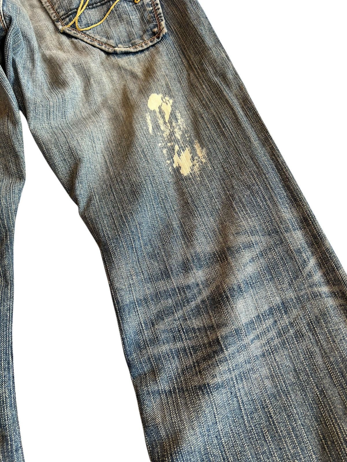 Japanese Brand Vintage Liberto XXX Distressed Flare Mudwash Jean Size US 28 / EU 44 - 14 Thumbnail