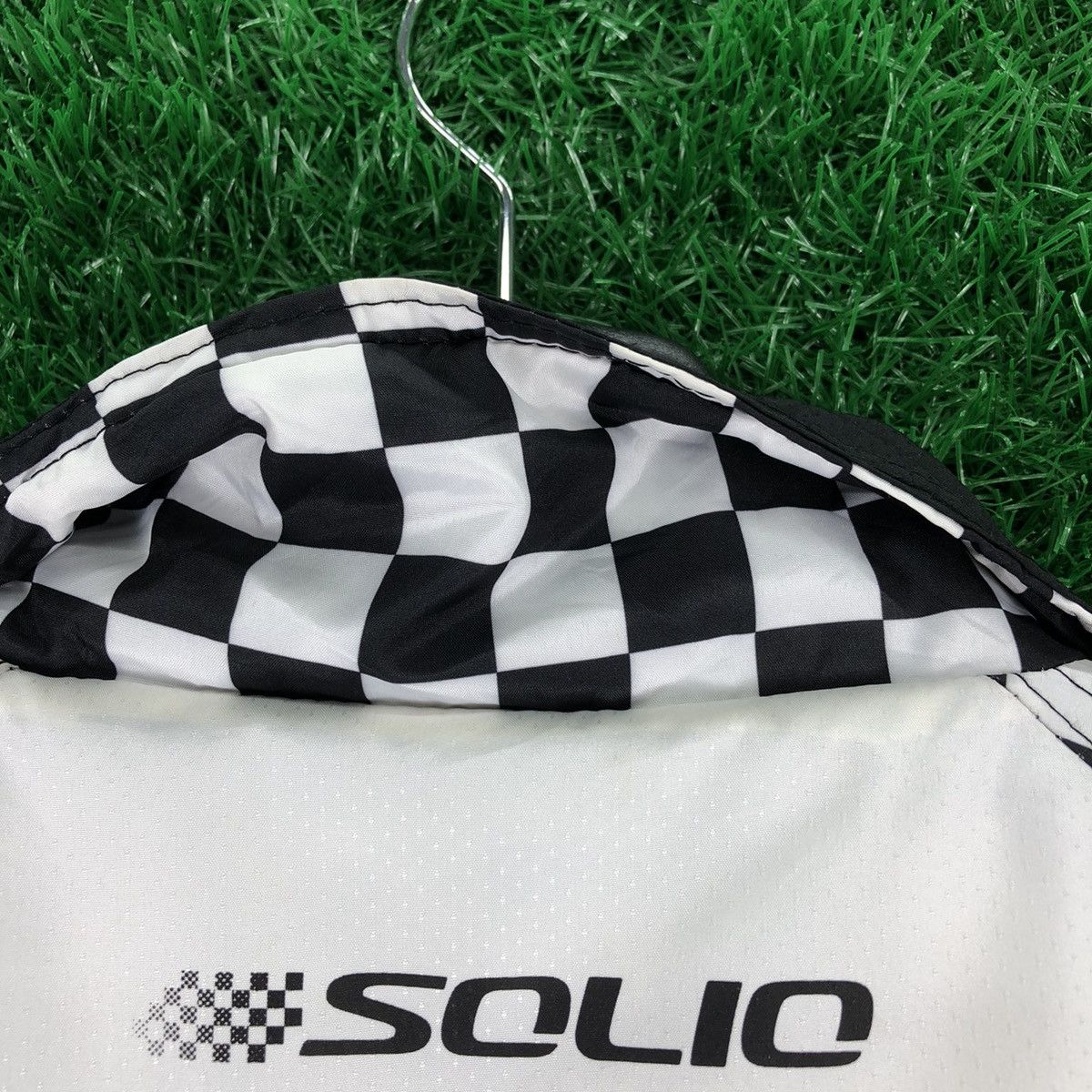 Japanese Brand × Vintage Vintage Checkerboard Zipper Jacket by Solio Black & White Size US M / EU 48-50 / 2 - 9 Thumbnail