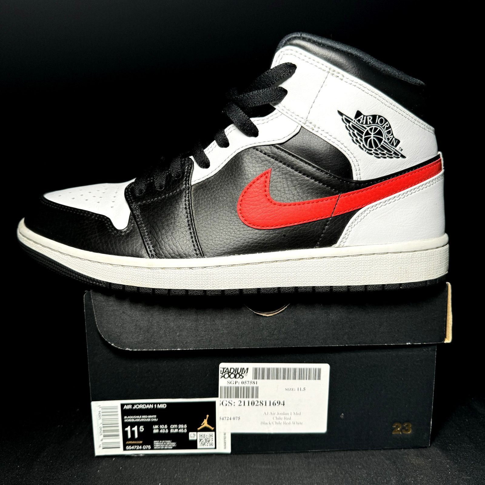 Nike Air Jordan Mid Chile Red Men's Shoes Size