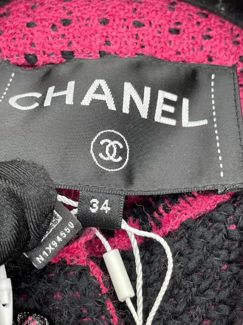 Chanel Chanel 22K black and pink tweed four-pocket jacket 2504-Nex Size XXS / US 00 / IT 34 - 6 Thumbnail