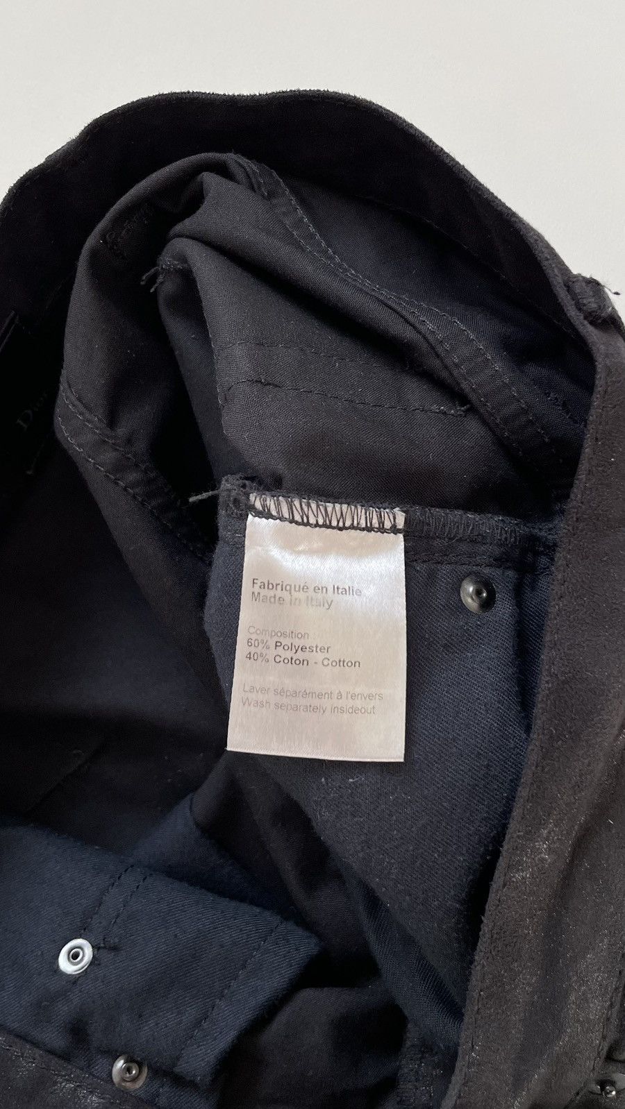 Dior A/W 08 Black Glitter Moleskin Trousers Size US 30 / EU 46 - 7 Thumbnail