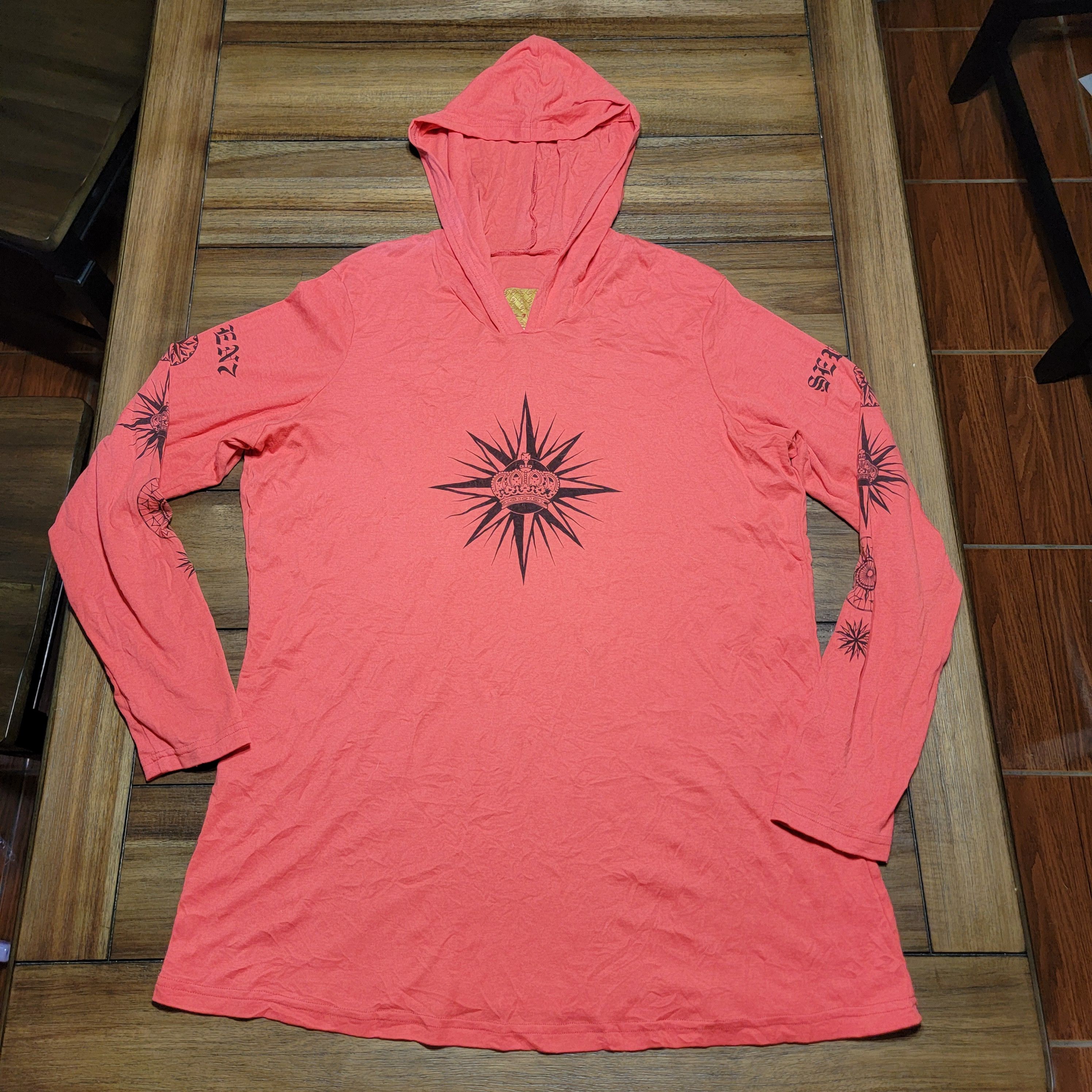 Seven 7 Seven7 Luxe Hoodie Tee LS Orange Graphic - Size 18/20 Size XXL / US 16-18 / IT 52-54 - 1 Thumbnail