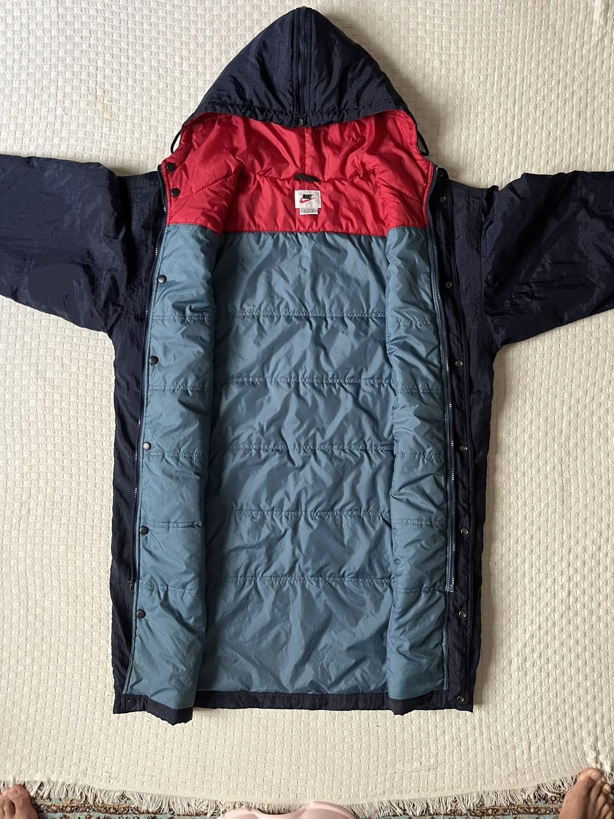 Nike Vintage 90s Nike Parka Cold Coat Jacket with Hoodie Size US S / EU 44-46 / 1 - 9 Thumbnail