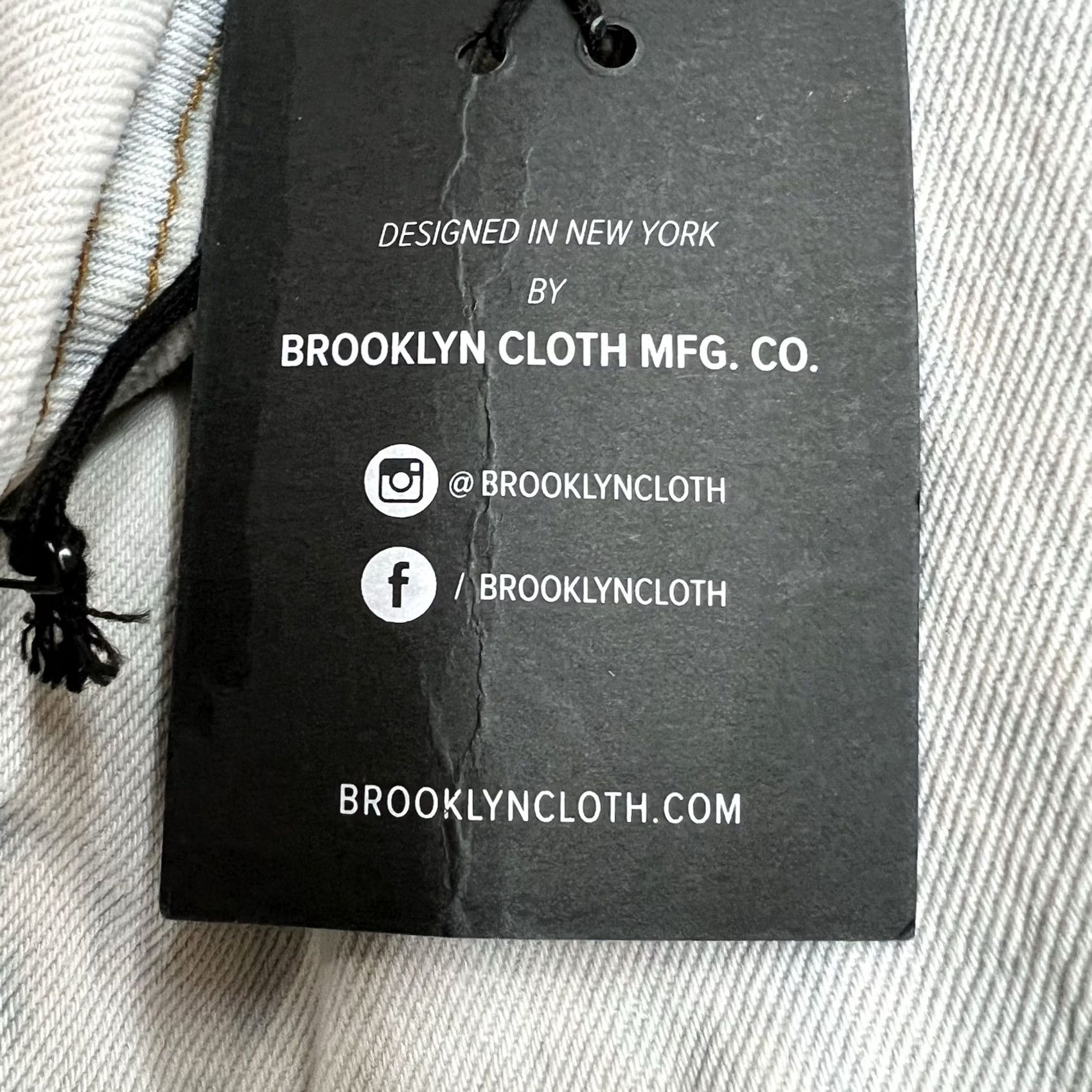 Denime Brooklyn Cloth Denim Jean Jacket Mens Size M Blue Distressed Light Wash NWT Size US 31 - 6 Thumbnail