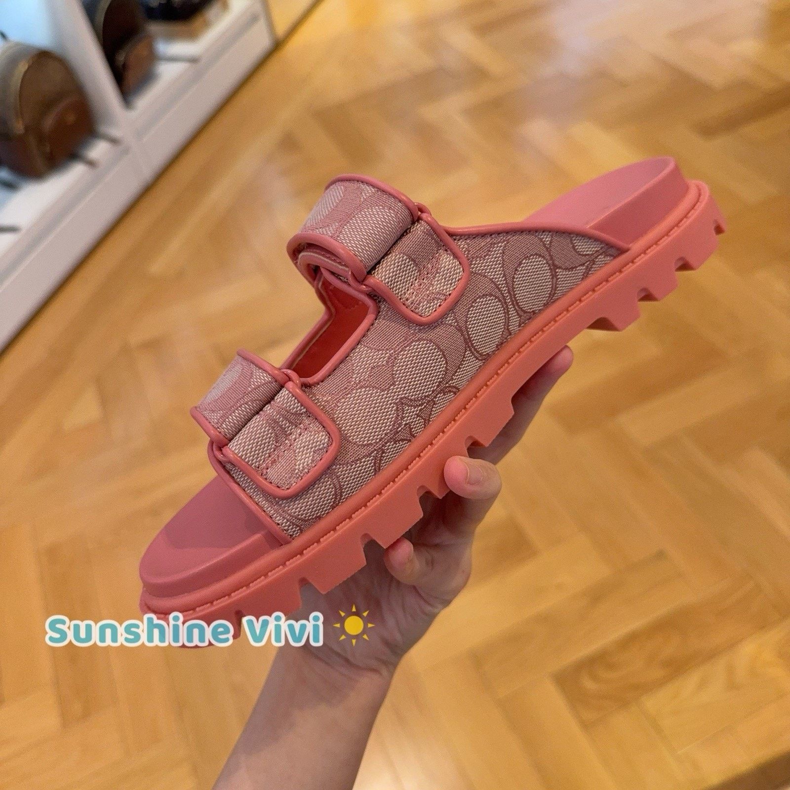 Coach NWT Coach Woman Two Band Sport Slide True Pink CBN29 us 7 Size US 7 / IT 37 - 4 Thumbnail