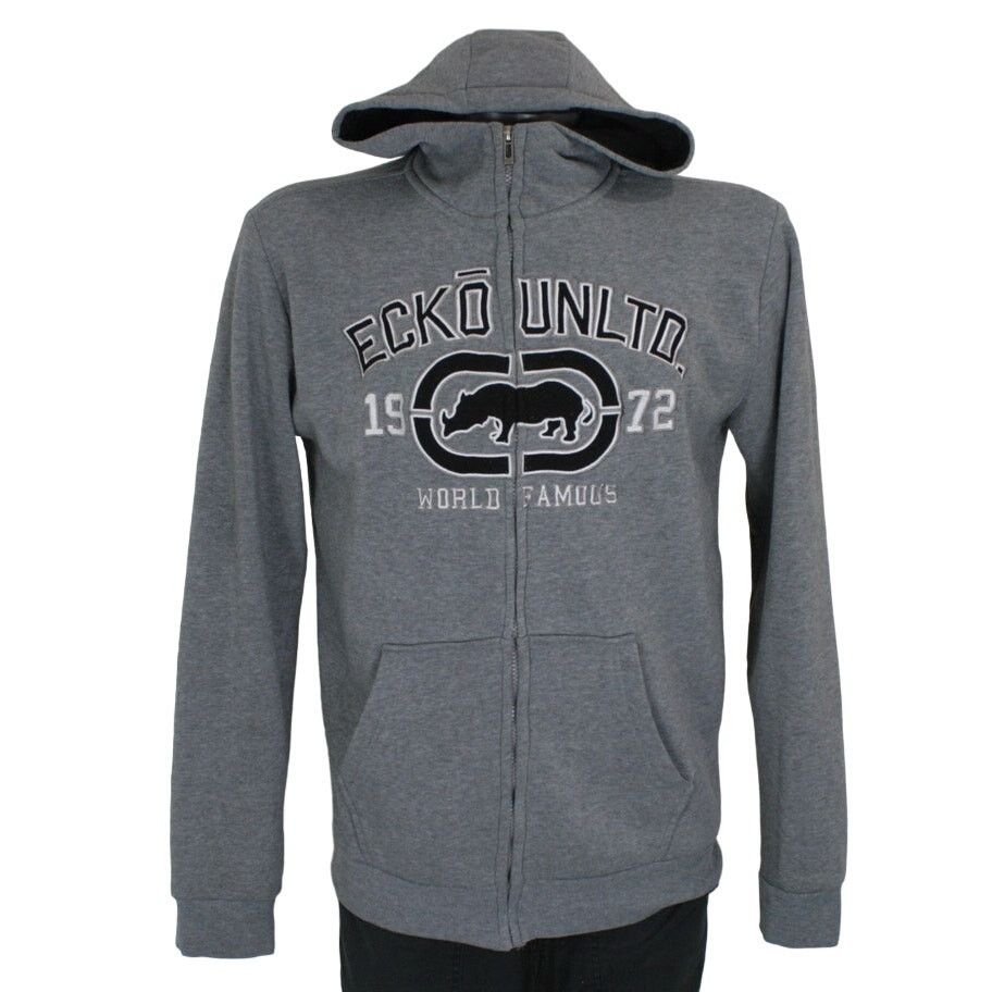 Ecko Unltd. × Vintage Vintage Y2K Ecko Unltd Full Zip Hoodie M Gray OG Size US M / EU 48-50 / 2 - 1 Thumbnail