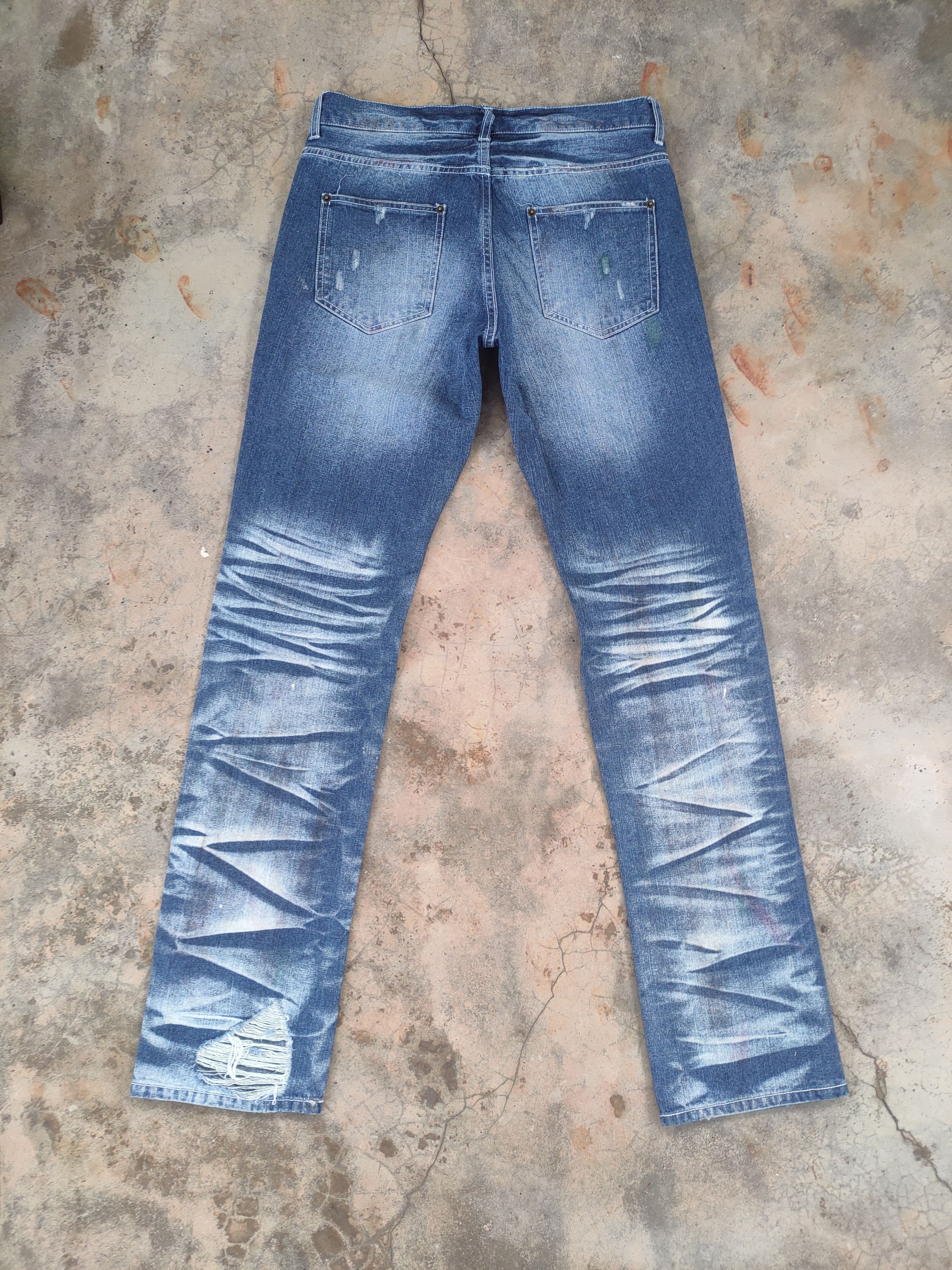 Jungles # VINTAGE STORM FADED DISTRESSED JEANS DENIM PANTS Size US 30 / EU 46 - 8 Thumbnail